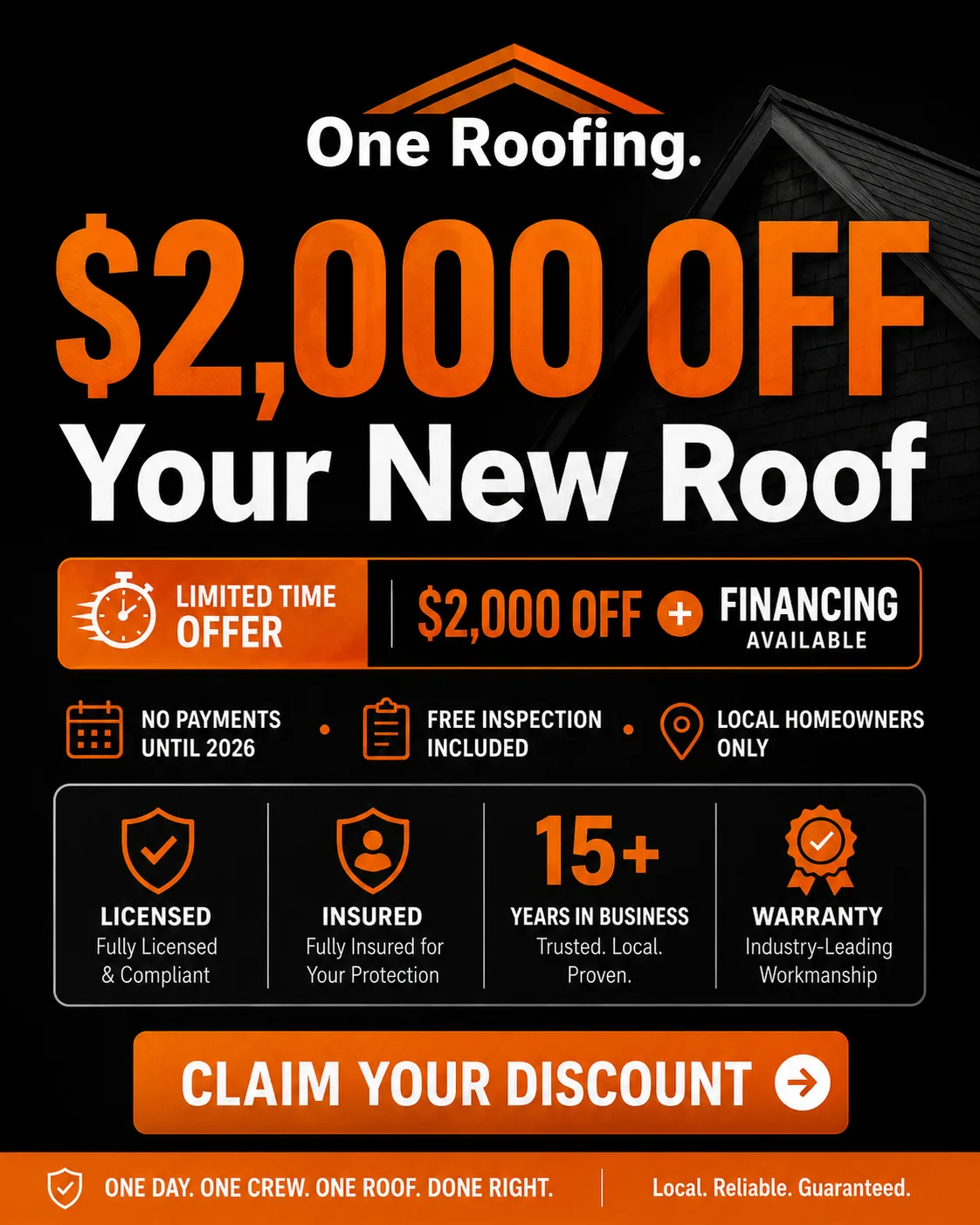 Roofing campaign discount creative