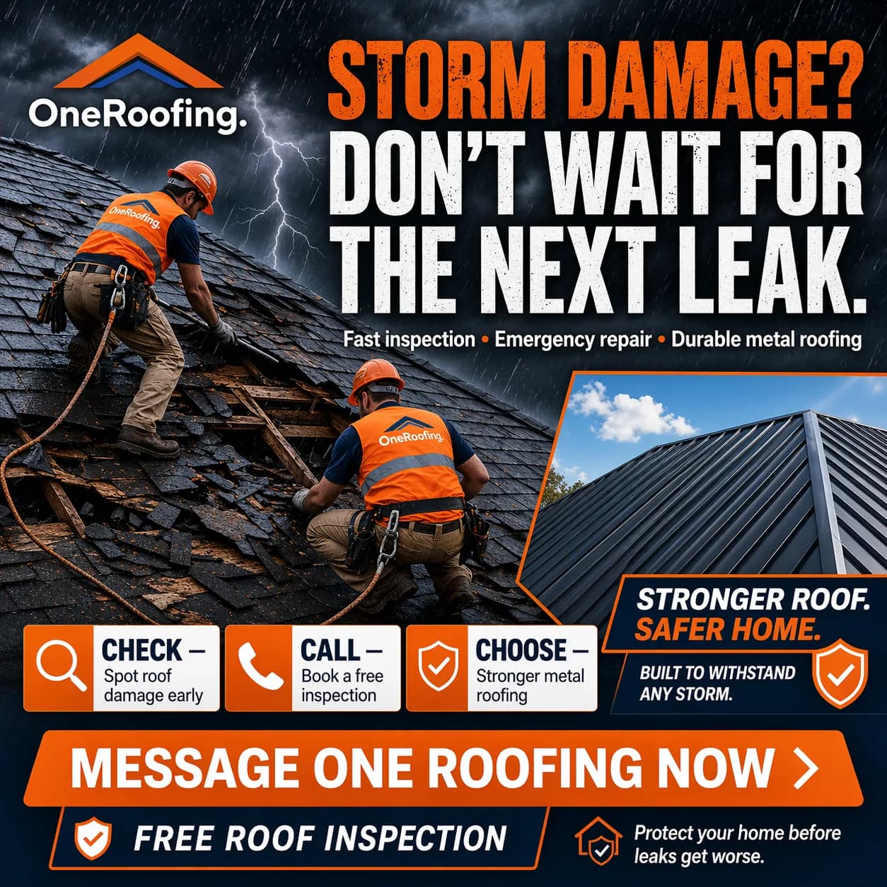 JP Franklin roofing work in motion